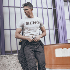 Camiseta hombre Reno full grey / red