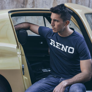 Camiseta hombre Reno full navy / white