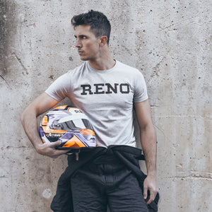 Camiseta hombre Reno full grey / red