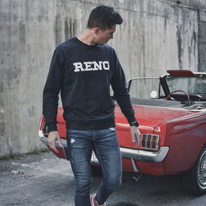 Sudadera hombre Reno full navy / white