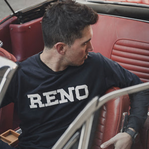 Sudadera hombre Reno full navy / white