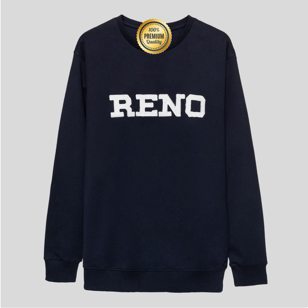 Sudadera hombre Reno full navy / white