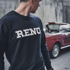 Sudadera hombre Reno full navy / white